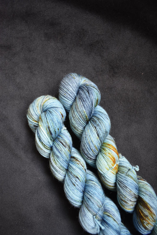 Half Sock - Ooak bleu jaune